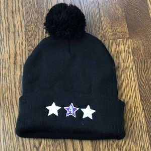 NWOT “A” Pom Pom beanie